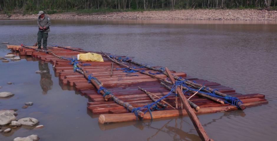 Un operativo conjunto entre la Alcaldía de San Carlos, la ABT y la Dirección del Parque Nacional Amboró encontró a madereros sacando madera ilegalmente por el río Yapacaní