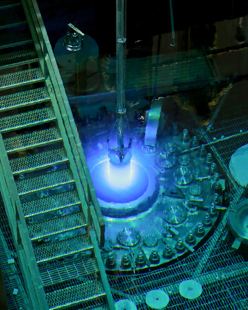 Las fotos impresionantes de un reactor nuclear