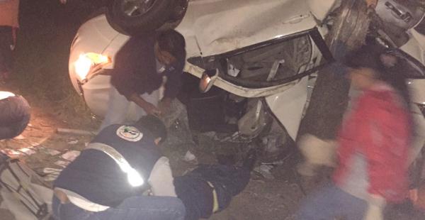 El accidente se produjo la noche de este sábado en la carretera al norte