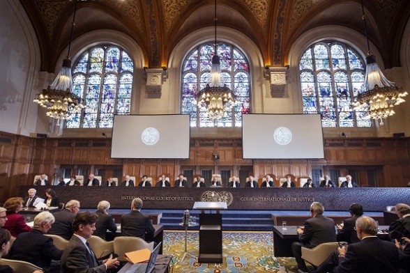 Los jueces de la CIJ en los alegatos del caso Bolivia y Chile, en mayo pasado. | Foto archivo -   Abi Agencia