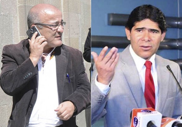 El exministro Hugo Moldiz (izq.) y el exviceministro de Régimen Interior, Jorge Pérez (der.) -   Agencias Agencia