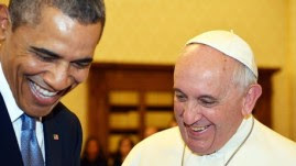 Obama junto al papa Francisco