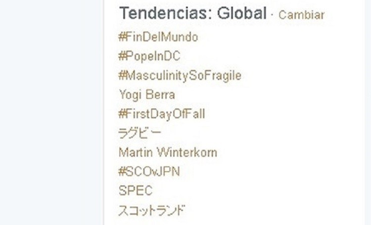  ¿Por qué el 'hashtag' #FinDelMundo está entre las tendencias mundiales?