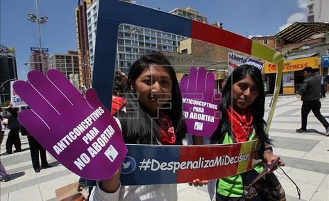 Jóvenes activistas en La Paz