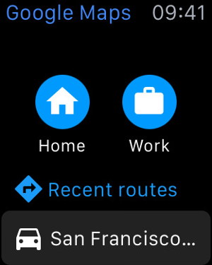 google maps apple watch
