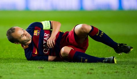 Andrés Iniesta, otra de las bajas del Barcelona en menos de tres meses. Foto: Getty Images