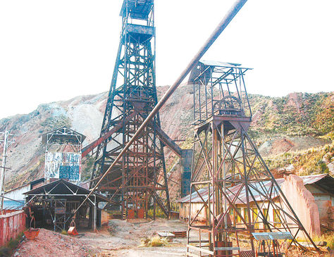 Minería. Vista del yacimiento cuprífero de Corocoro, en La Paz.