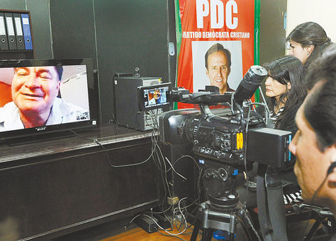 La Paz. El otrora senador de CN habló ayer vía Skype desde Brasil.