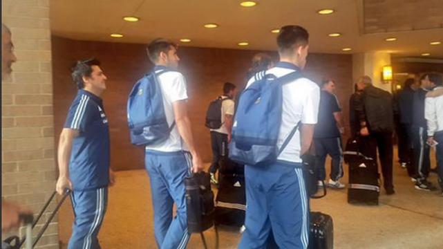 El seleccionado argentino, arribó la tarde de este lunes a suelo norteamericano. Foto: Selección Argentina
