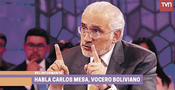 El expresidente Carlos Mesa está satisfecho con la entrevista que tuvo repercusión en Chile