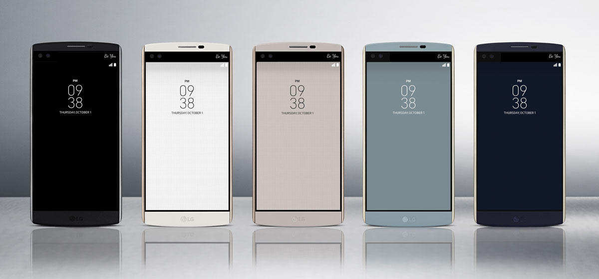 LG presenta el V10, su teléfono con doble pantalla y doble cámara selfie