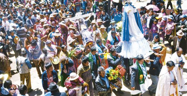 Los pobladores de Orinoca se movilizaron por su patrono, San Francisco de Asís, el mismo que tiene como referente el papa Francisco
