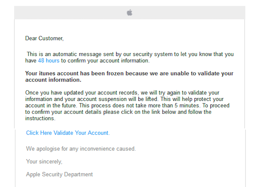 correo pishing ¡Atención! Correos phishing para robar ID de Apple