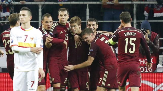 La selección rusa se clasificó como segundo de su grupo a la Euro de Francia. Foto: Reuters