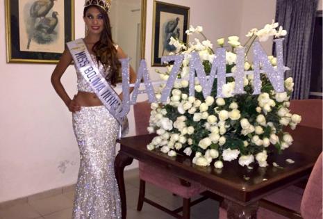 Jazmín ganó el título de miss Bolivia Tierra en julio y renunció en agosto