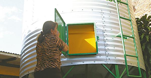 El silo cuenta con un sistema de ventilación que garantiza su calidad