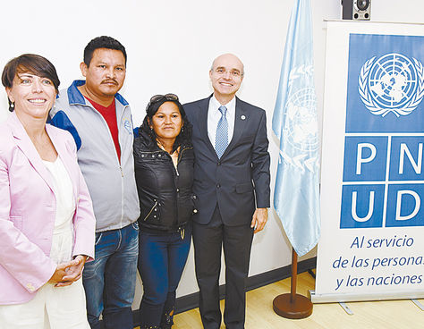 La Paz. Villar, Cartagena, Chuqui y Ramírez, en oficinas de la ONU.