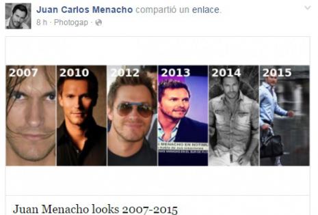 Publicación de Juan Carlos Menacho en Facebook