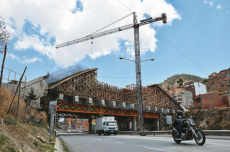 Estructura. El puente Ferrobeni tiene un 70% de avance. Foto: Ignacio Prudencio
