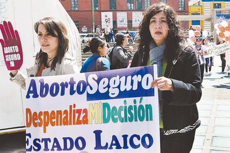 Protesta. Activistas a favor del aborto, en una marcha en septiembre.