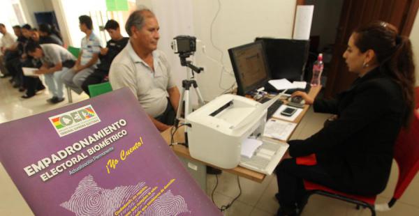 El plazo para empadronarse en el registro electoral biométrico vence el próximo lunes 30 de noviembre