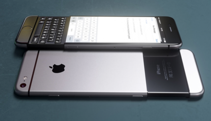 iphone teclado fisico retr%C3%A1ctil Concepto de iPhone 6k con teclado al estilo BlackBerry Priv