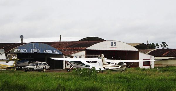 Estos son algunos de los hangares de Trinidad donde se realizaron los operativos de control antidroga