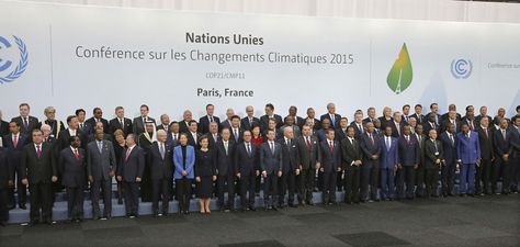 Los líderes mundiales asistentes a la conferencia climática en París