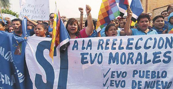 El MAS movilizó a su militancia en apoyo a la reforma en pro de la reelección de Evo Morales