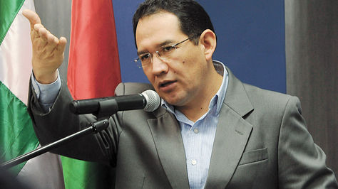 Sucre. El fiscal general, Ramiro Guerrero, en conferencia de prensa.