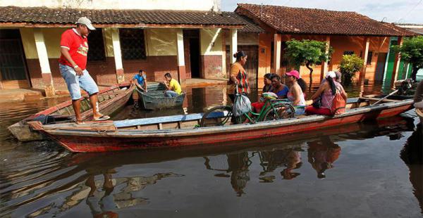 para responder al desastre el estado alista recursos para las contingencias Guayaramerín, en el departamento de Beni, sufrió el azote de las inundaciones del año pasado