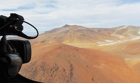 Sobrevuelo. Una vista de la zona fronteriza próxima a Chile donde está el hito 55.