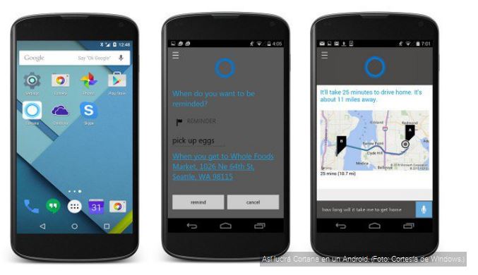 cortana android Cortana de Microsoft ya está disponible para iOS y Android