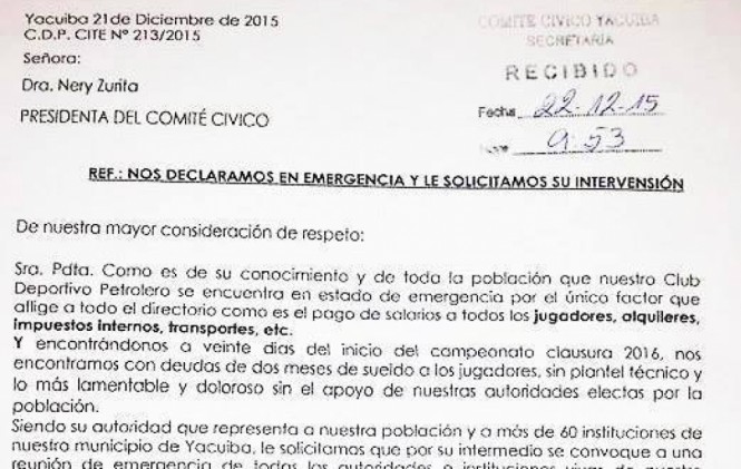 Petrolero del Chaco pide ayuda a sus autoridades cívicas ante inminente quiebra