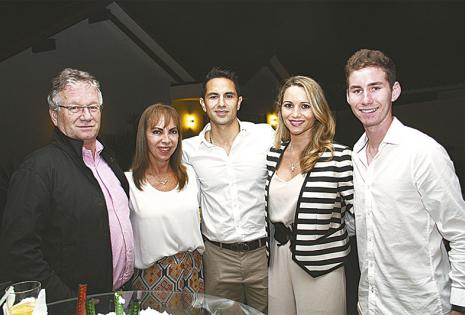 NO PODÍAN FALTAR. Sus padres, Pedro Rivero e Ingrid De Ugarte; su cuñado, Gustavo Vidal, y sus hermanos, Viviana y Pedro Rivero