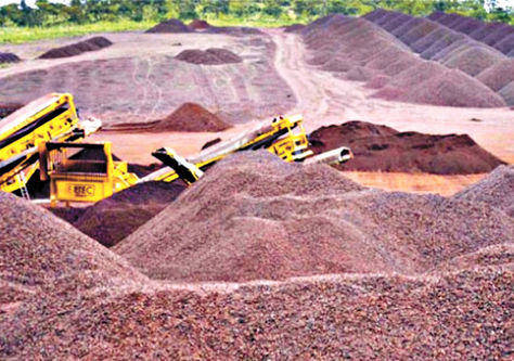 Puerto Suárez. Vista de un sector del yacimiento de hierro del Mutún, en la provincia Germán Busch.