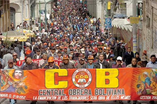 Este 17 de abril, la Central Obrera Boliviana celebró con diversos actos su 62 aniversario de creación. archivo