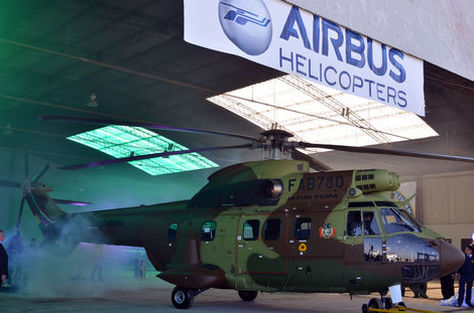 Helicóptero entregado a la FAB. Foto: ABI