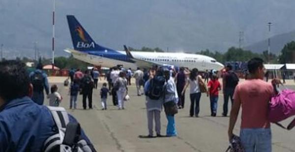 El avión de BoA tuvo que ser evacuado tras lo sucedido