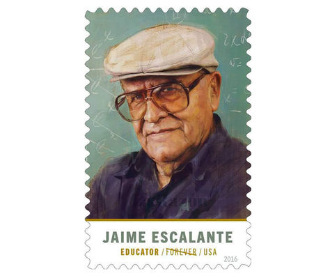 La estampilla del profesor boliviano Jaime Escalante. Foto: www.nbcnews.com