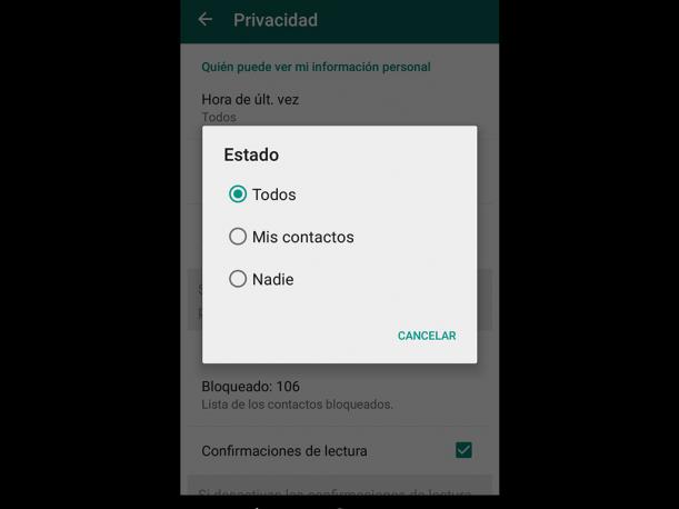 WhatsApp Configuración Privacidad Truco