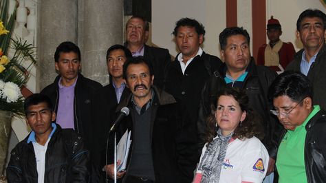 La dirigencia de los microempresarios, tras la reunión con el presidente Evo Morales