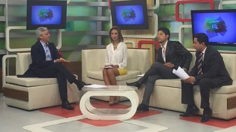 El vicepresidente Álvaro García Linera durante la entrevista en Bolivisión. Foto @redbolivision