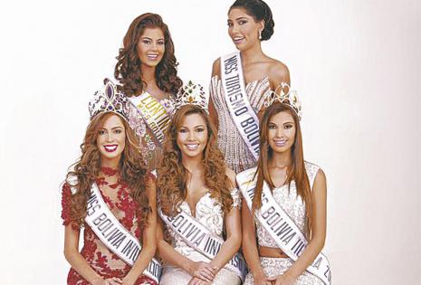 LAS MÁS BELLAS. Jazmín obtuvo uno de los seis títulos principales del Miss Bolivia 2015