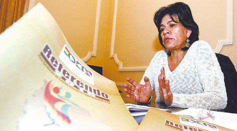 Katia Uriona, presidenta del TSE. Foto: Wara Vargas