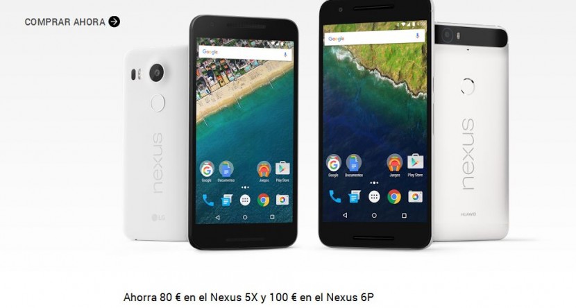 nexus descuento 830x444 Los Nexus 5X y 6P 80 y 100 euros de descuento