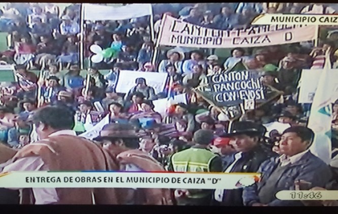 Referéndum: acto de entrega de obras en Kaiza D se convirtió en proclama del Sí a Evo 