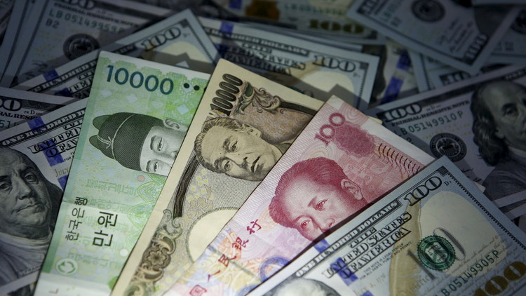 El won surcoreano, el yuan chino y el yen japonés 