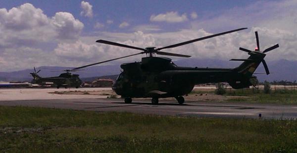 La Fuerza Aérea Boliviana recibió este viernes el tercer helicóptero Súper Puma, de los seis que compró Bolivia a Francia