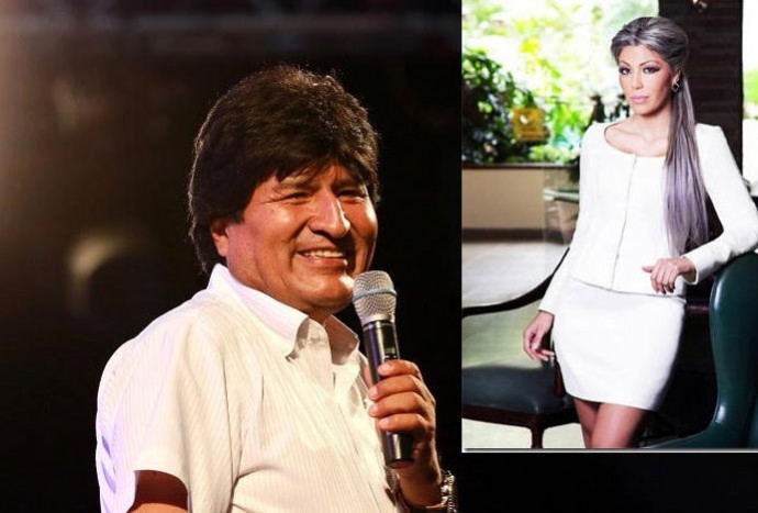 Gabriela Zapata publicó varios mensajes de admiración a Evo Morales. Fotos: Archivo